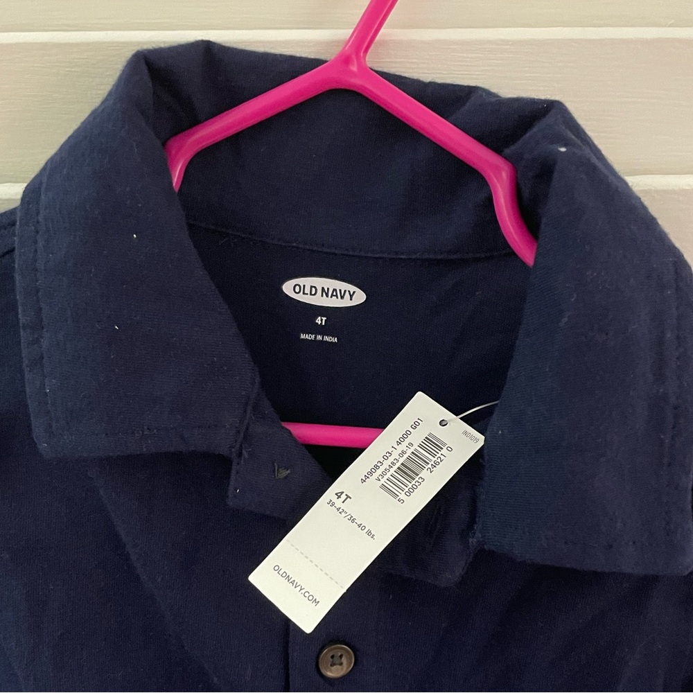 NWT old navy long sleeve collared shirt - Picture 2 of 2